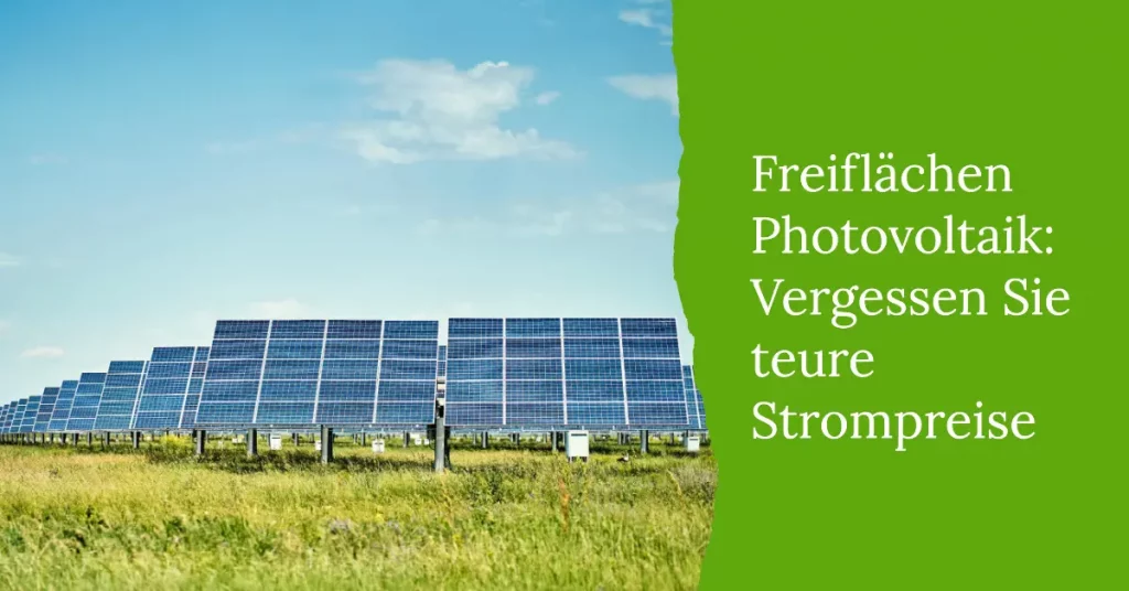 Freiflächen Photovoltaik: Vergessen Sie teure Strompreise